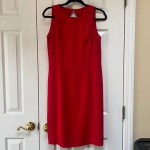 Red midi dress